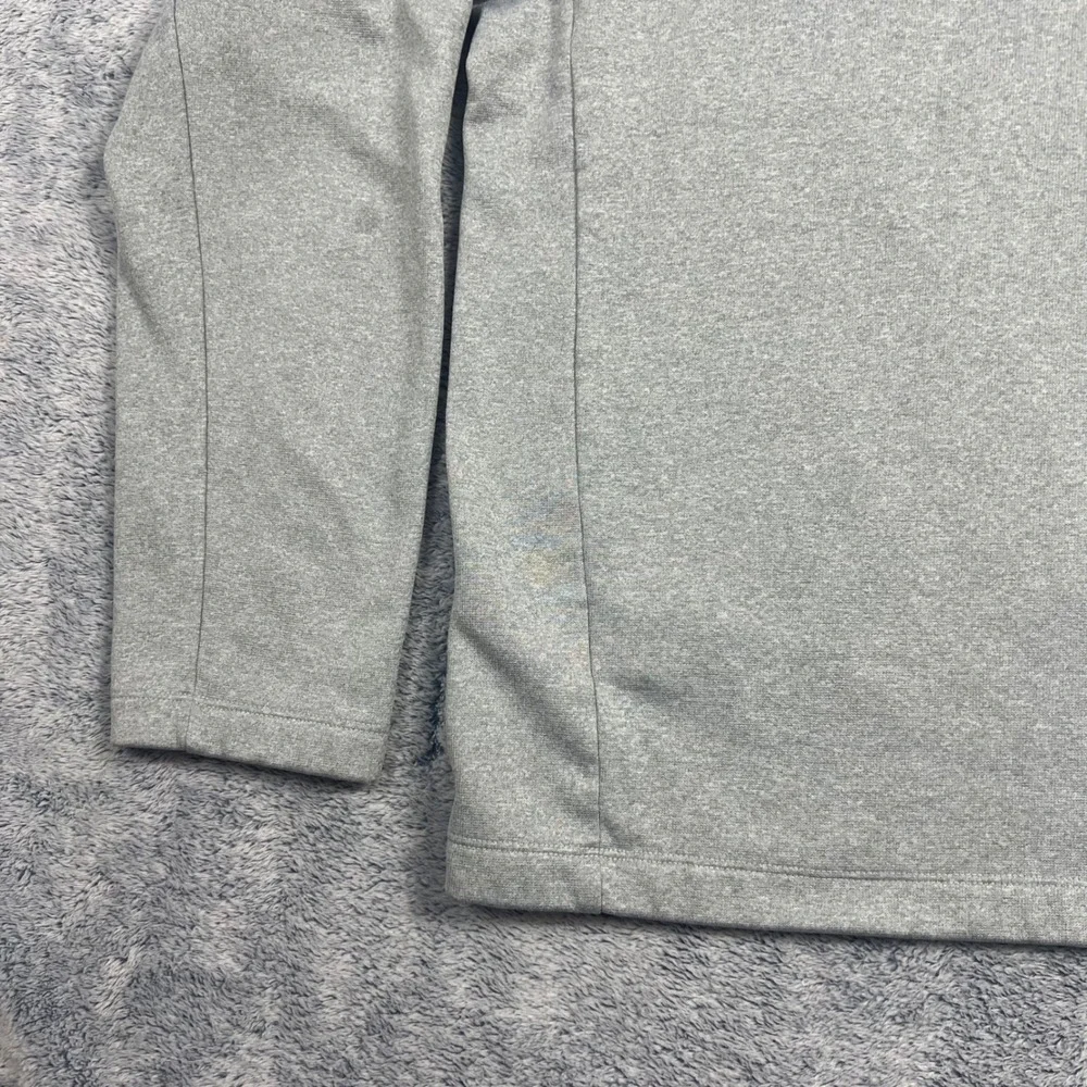 The North Face Mens XL Grey 1/4 Zip Pullover Chest Pocket Raglan Sleeve